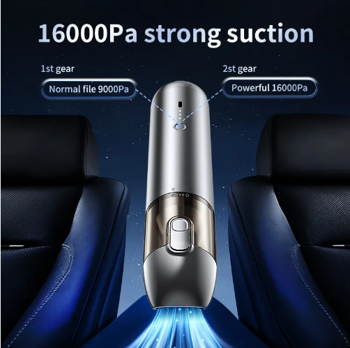 LX-WVC-Mini Cordless Vacuum Cleaner – 16000Pa Powerful Suction, USB-C Rechargeable, Dual Filter, for Car, Home & Pet