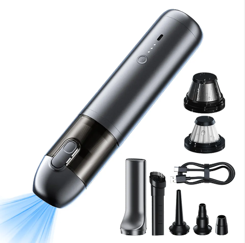 LX-WVC-Mini Cordless Vacuum Cleaner – 16000Pa Powerful Suction, USB-C Rechargeable, Dual Filter, for Car, Home & Pet
