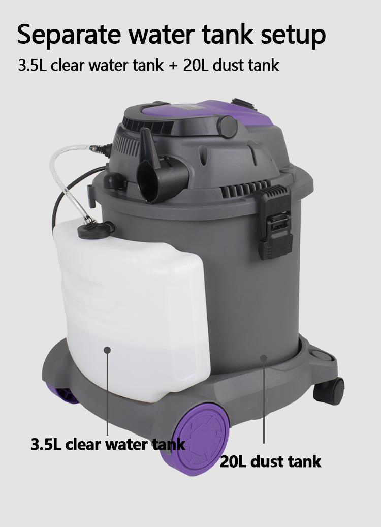 1400W High Power Best Clean Water Filtration Wet and Dry Vacuum Cleaner With 20L Capacity for Home Use Canister Vacuum Cleaner