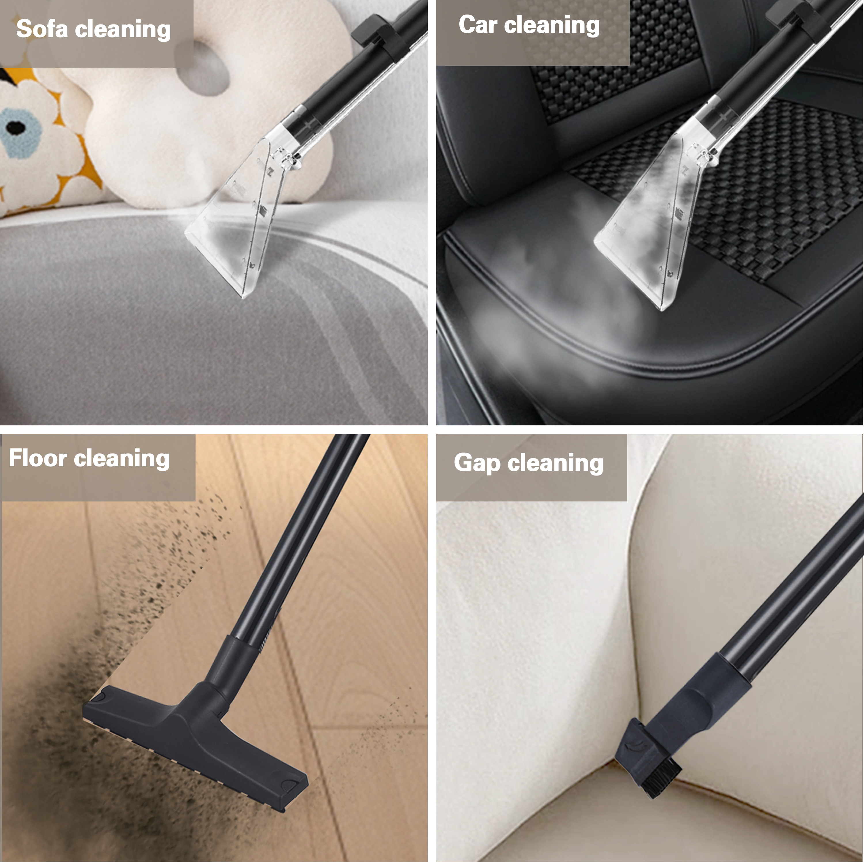 Multifunctional Industrial Sofa & Carpet Cleaning Vacuum Cleaner for Home, Hotel, Office, and Car Use