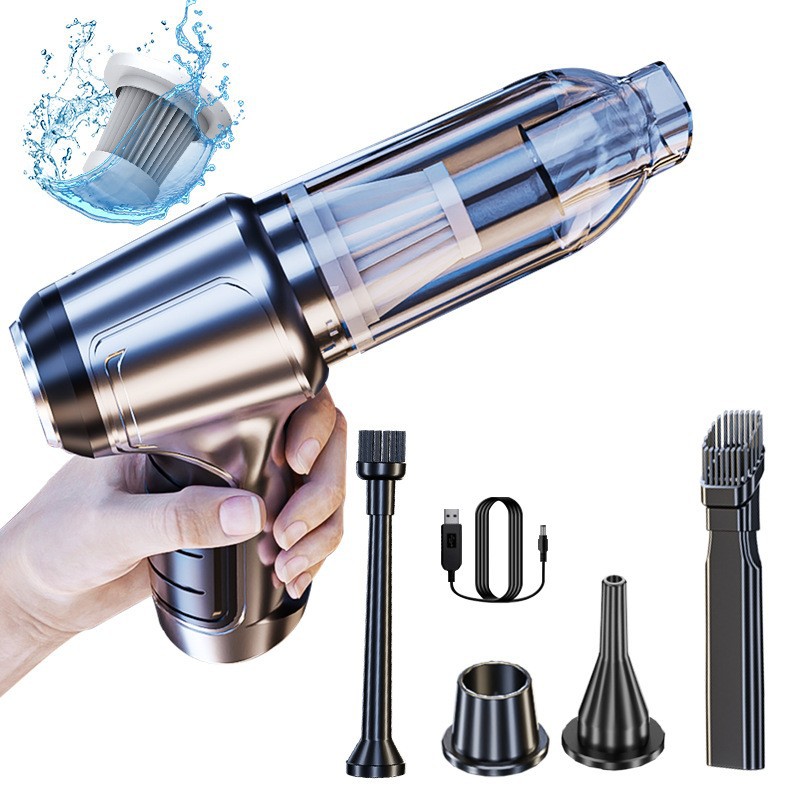 LX-CVC-B Cordless Mini Vacuum & Air Duster 2-in-1 | High Suction Power | Car & Home Use | Long Battery Life
