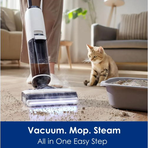 LX-HVC-3-in-1 Cordless Smart Vacuum Cleaner with Steam Mop, Dual Edge Cleaning & Boost Steam Mode