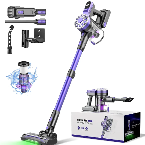 LX-WVC-Cordless Handheld Vacuum Cleaner – 12KPa Powerful Suction with HEPA, Multi-Surface Cleaning, 5-Stage Filtration