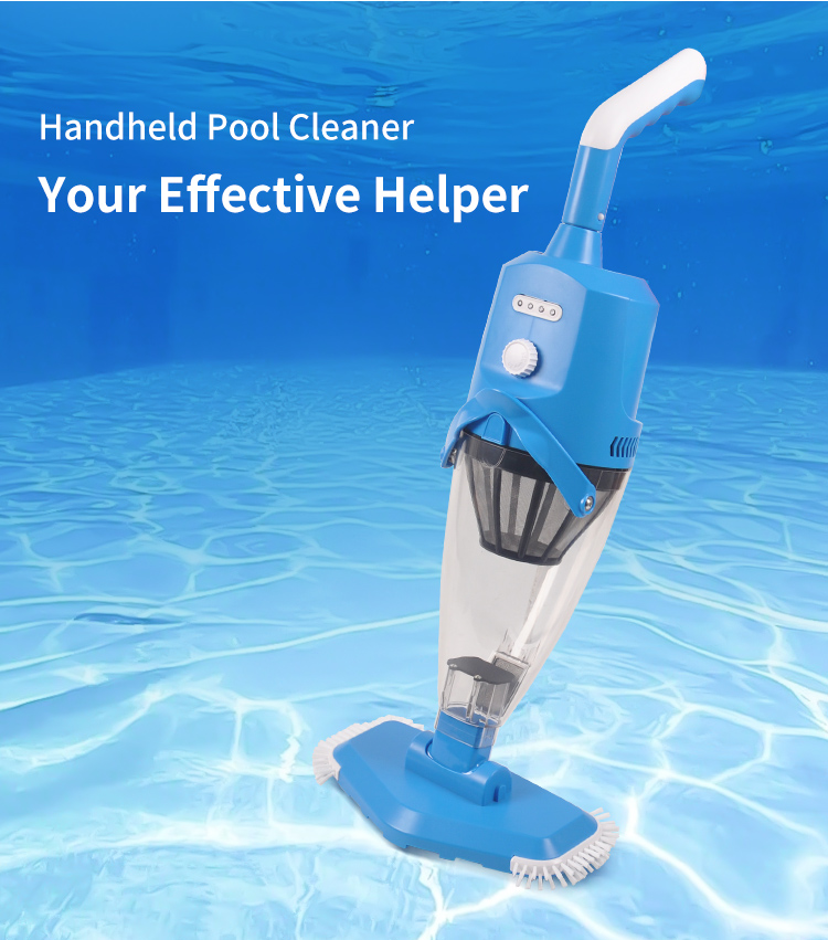 Lightweight Blue Handheld Vacuum High Volume & High Efficiency Pool Cleaning Tool & Accessory for Swimming Pools
