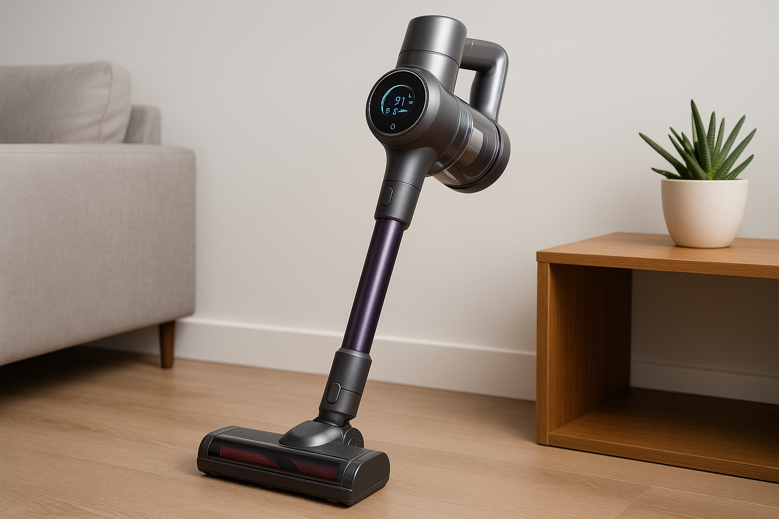 J13 Smart Stick Vacuum – Cordless Cleaner with Digital Display & Efficient Home Cleaning