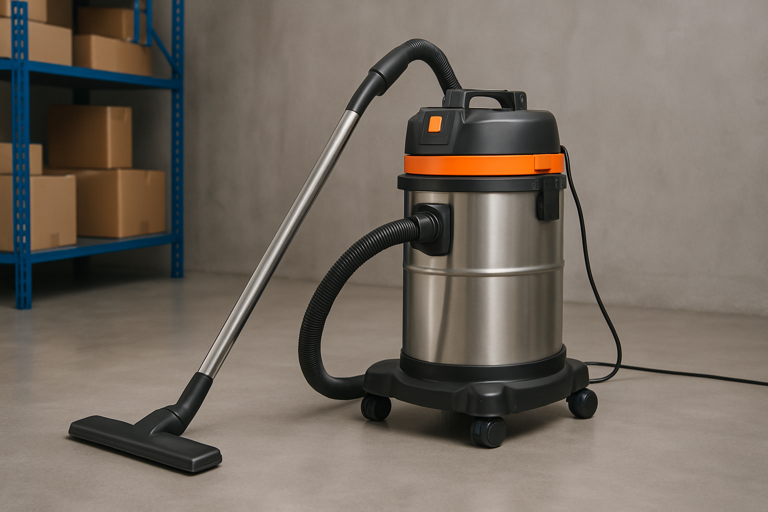 J1 Industrial Stainless Steel Wet and Dry Vacuum Cleaner with Large Capacity and Low Noise