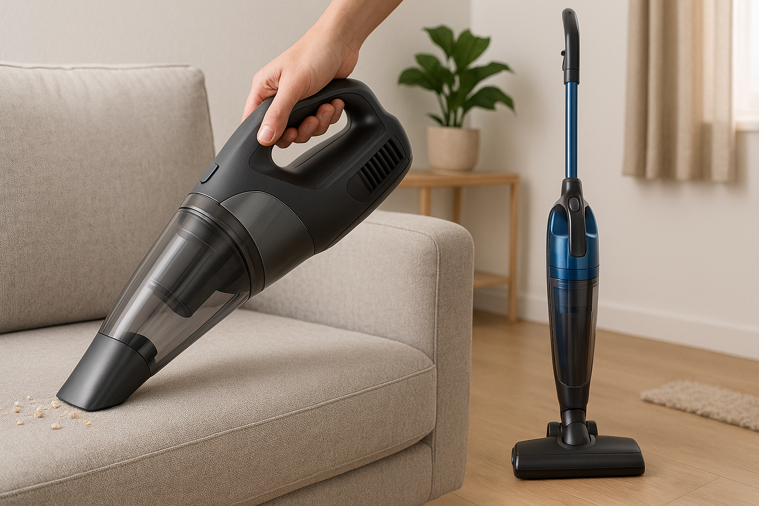 J2 2-in-1 Corded Stick & Handheld Vacuum Cleaner | Lightweight Quiet Vacuum for Hard Floors, Sofas & Small Apartments