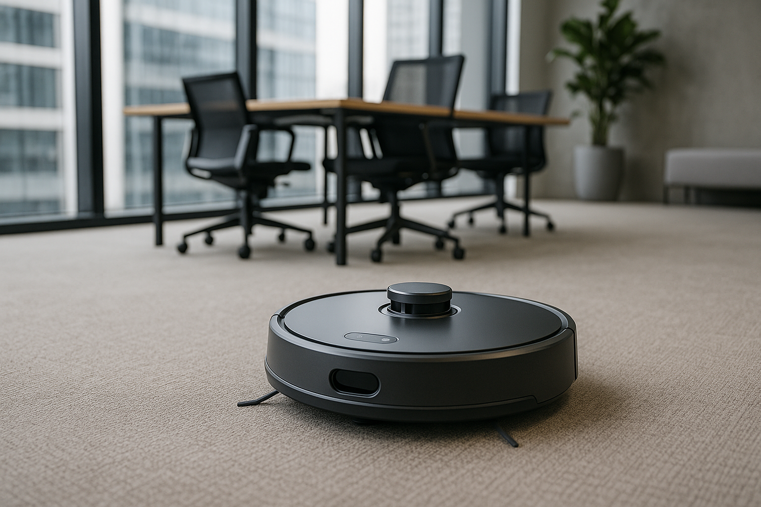 J2 Smart Robotic Vacuum Cleaner – Office Carpet & Hard Floor Cleaning Robot with Lidar Navigation