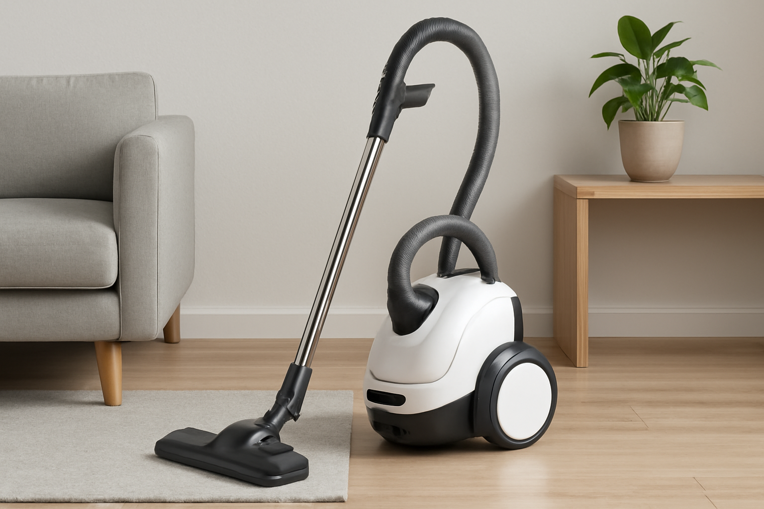 J3 High-Capacity Bagless Canister Vacuum Cleaner for Hardwood, Carpet & Office, with Cyclonic Filtration and Telescopic Wand