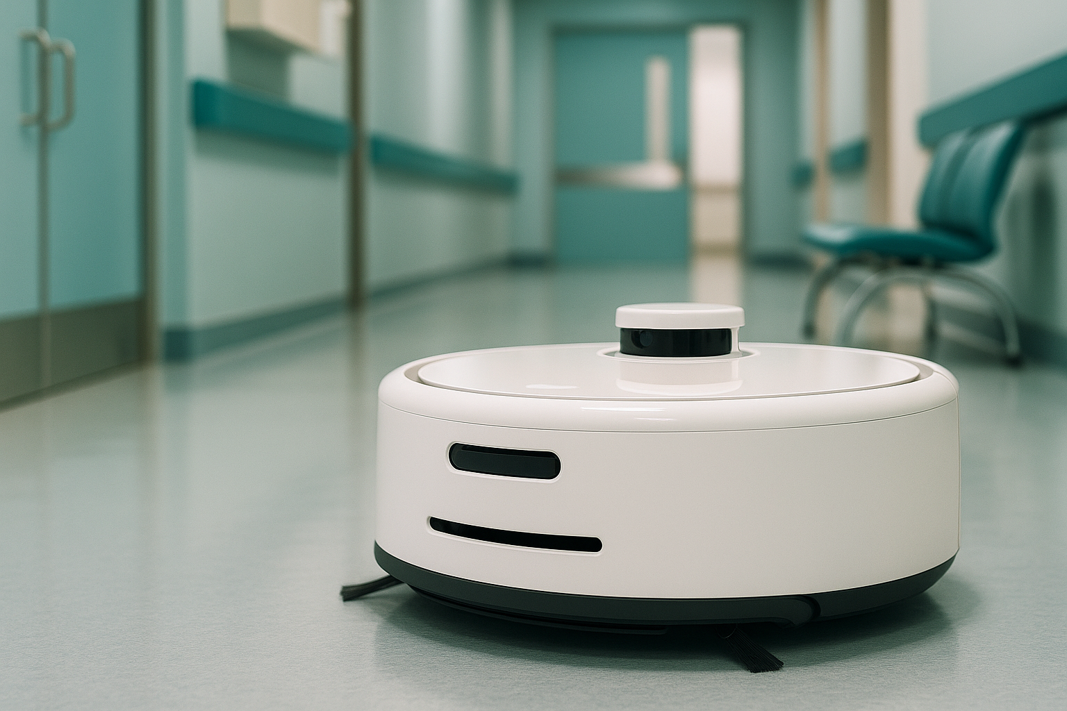 J5 Medical Robotic Floor Cleaner – Smart Autonomous Vacuum with Lidar for Hospital Use