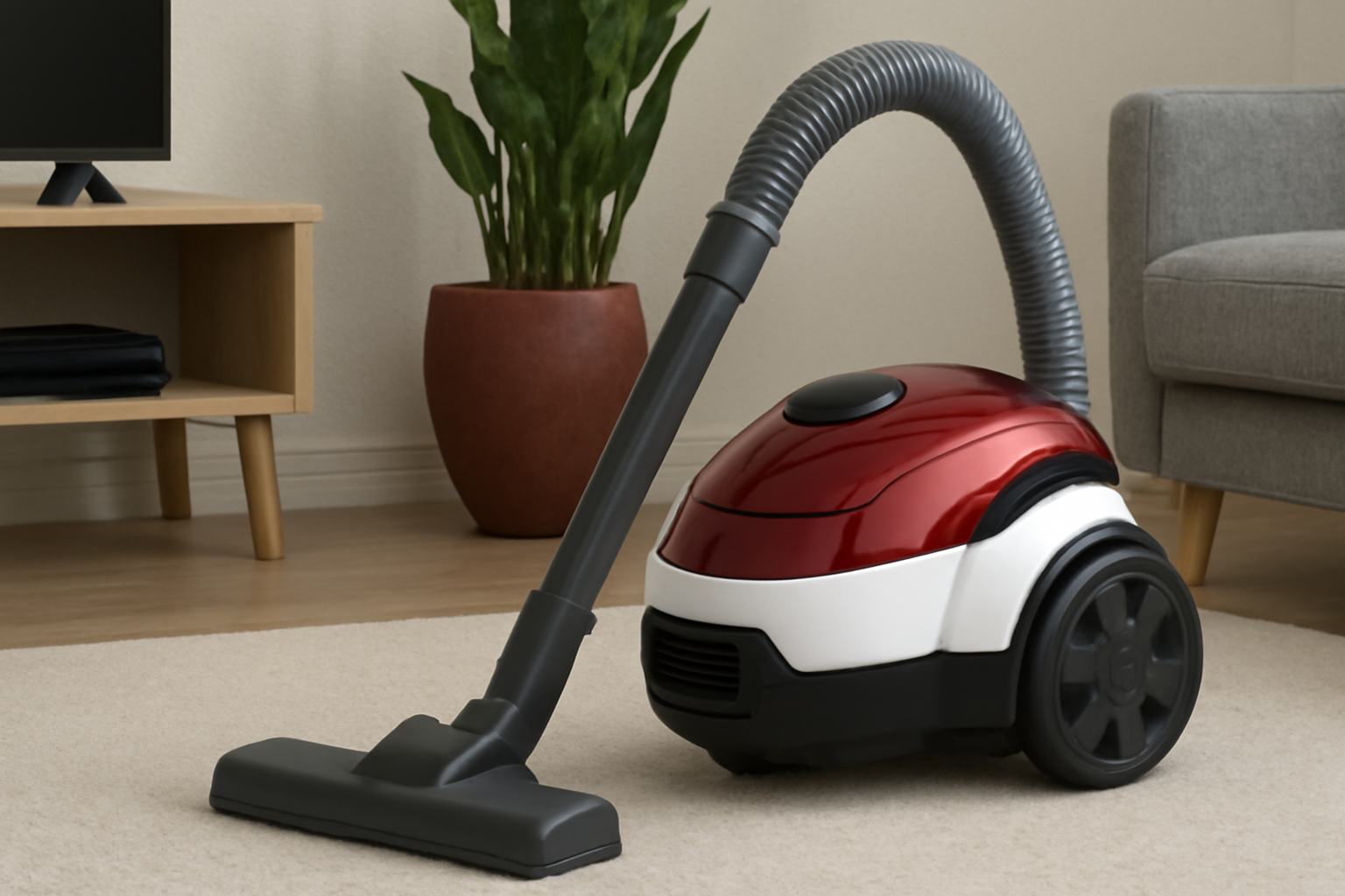 J8 Compact Canister Vacuum Cleaner with Strong Suction and HEPA Filter for Home and Carpet Cleaning