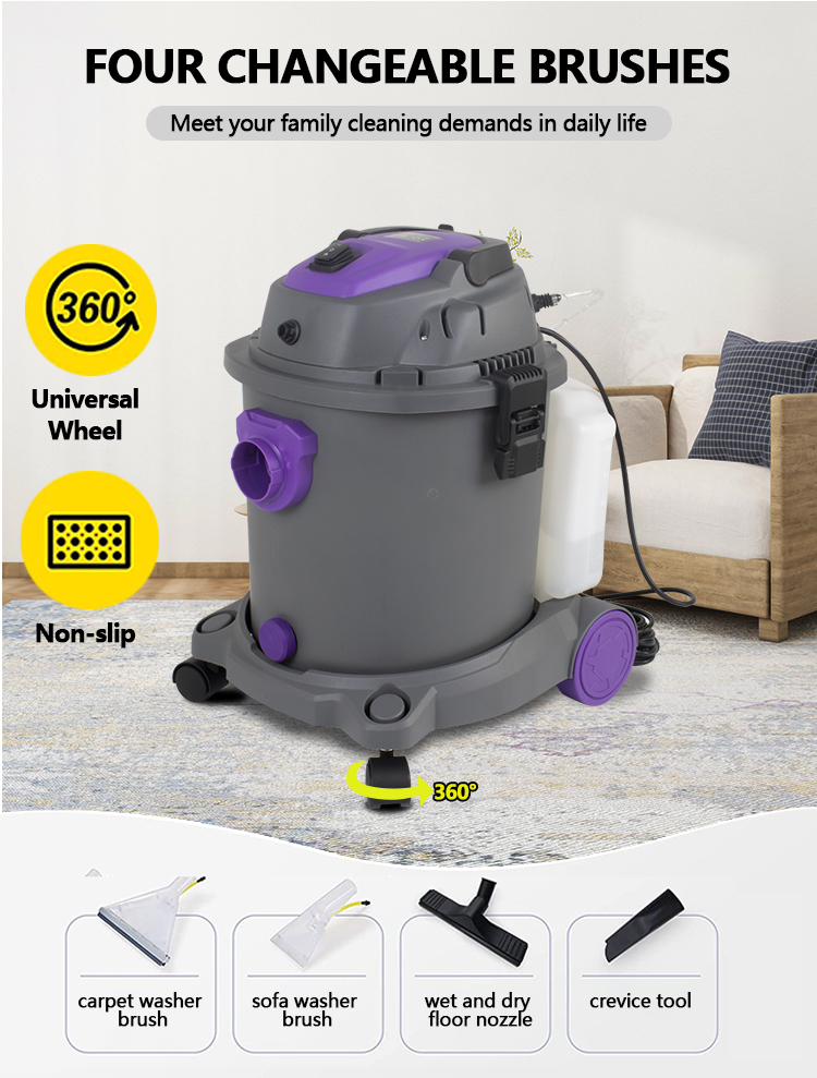 1400W High Power Best Clean Water Filtration Wet and Dry Vacuum Cleaner With 20L Capacity for Home Use Canister Vacuum Cleaner
