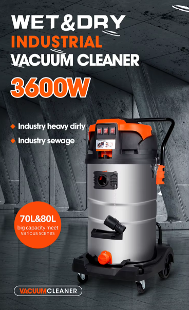 LX-VC-D-3600W Industrial Wet & Dry Vacuum Cleaner 70L & 80L Heavy Duty