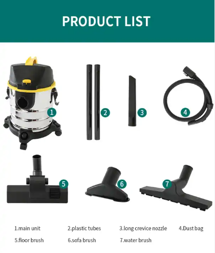 LX-VC-D-Wet and Dry Vacuum Cleaner with Multiple Attachments – 30L Capacity