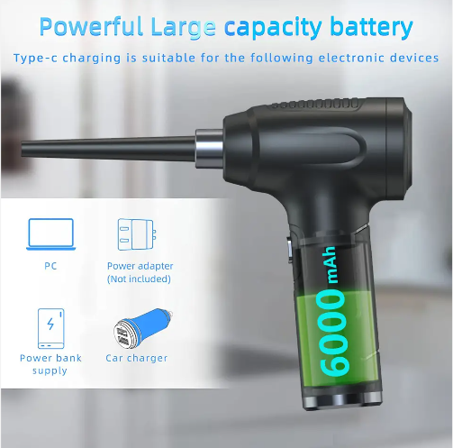 LX-HVC-3-in-1 Wireless Vacuum Cleaner & Air Blower with 6000mAh Battery | Type-C Rechargeable