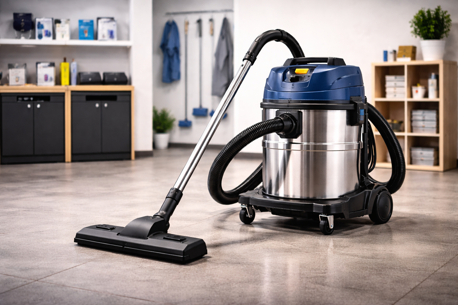 LX-VC-40L-BB Heavy Duty Commercial Vacuum Cleaner Stainless Steel Industrial Wet Dry Vacuum System