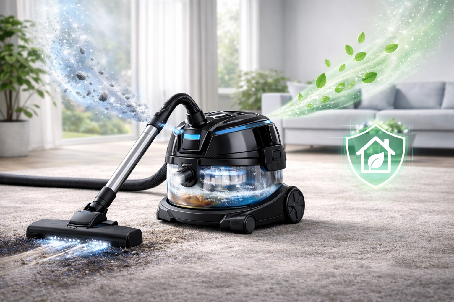 EcoPure Water Filtration Vacuum Cleaner | Green Cleaning with Air Purification