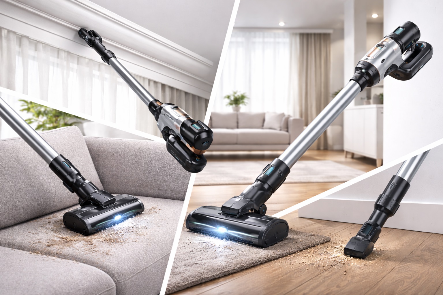 Multi-Functional Vacuum Cleaner – From Sofa to Ceiling with Smart Attachments