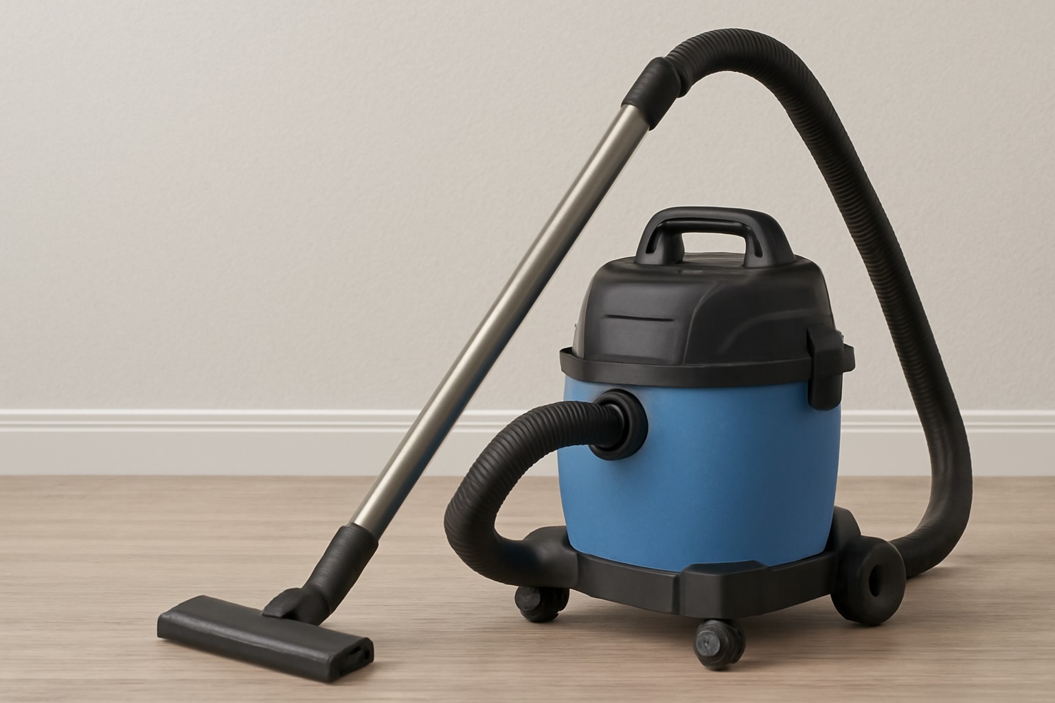 Y11 Blue Dry Canister Vacuum Cleaner with Quiet Motor and Aluminum Wand for Home Cleaning