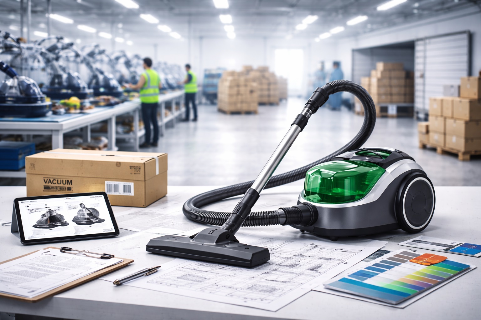 Green OEM Canister Vacuum Cleaner – Customizable for Private Label & Bulk Supply