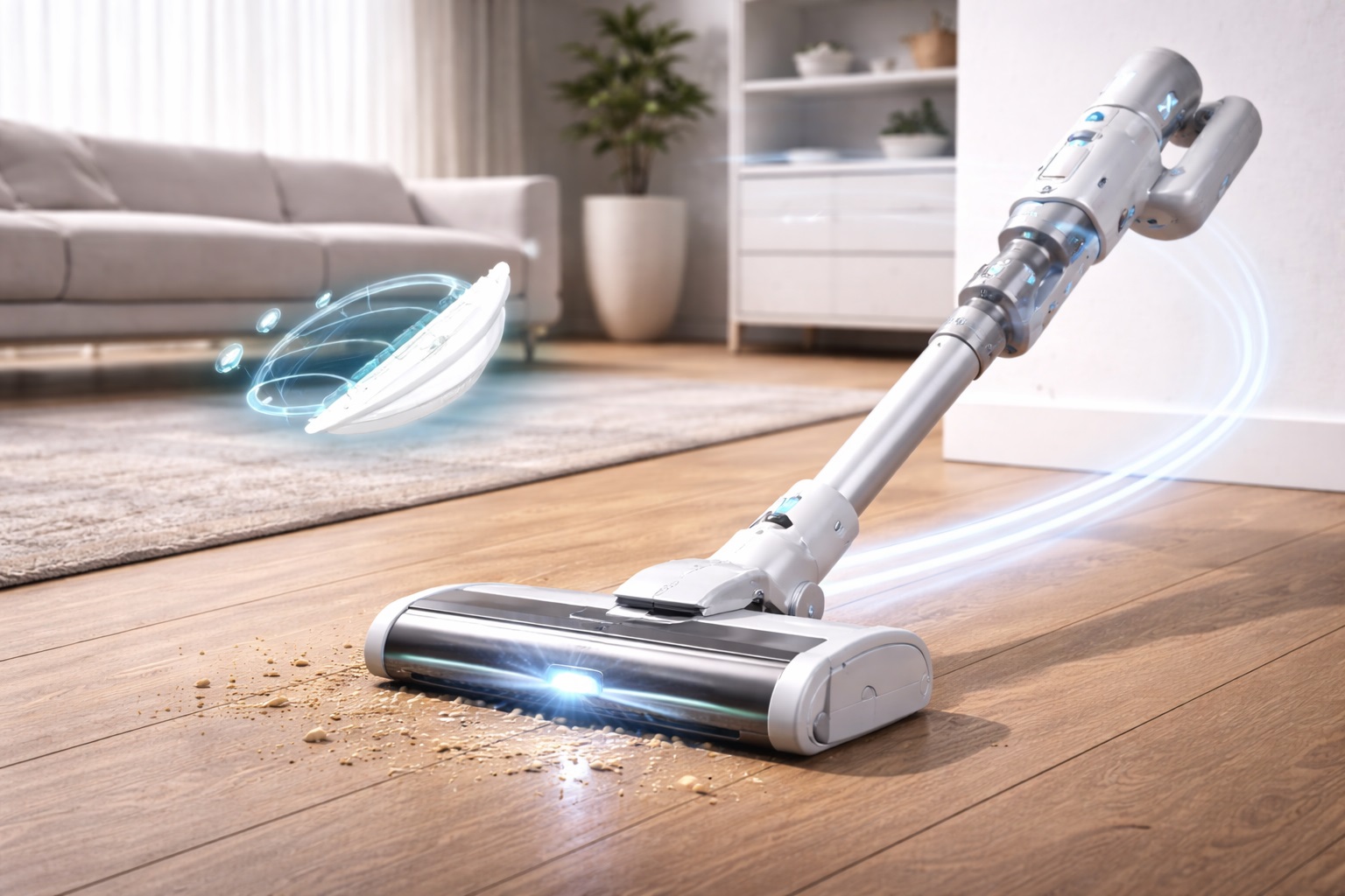 Silent High Suction Portable Vacuum Cleaner – Ultra-Quiet Cordless Cleaning for Home