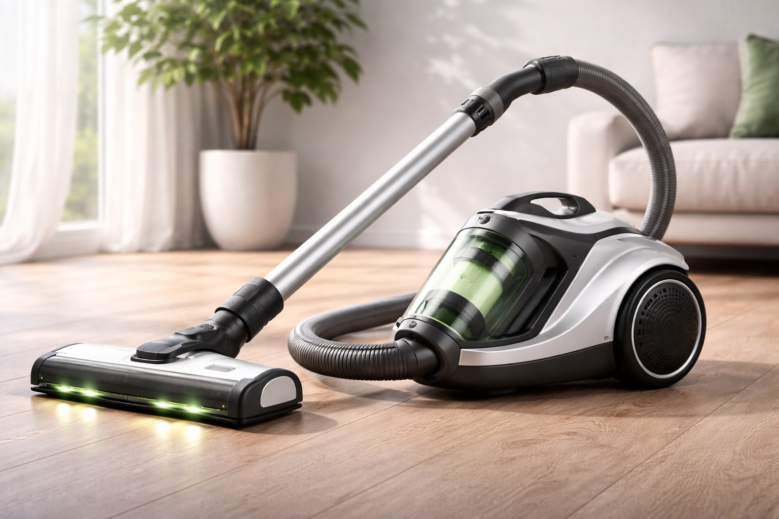 Smart Design Canister Vacuum Cleaner with HEPA Filter – Sustainable, High-Capacity Floor Cleaning Solution