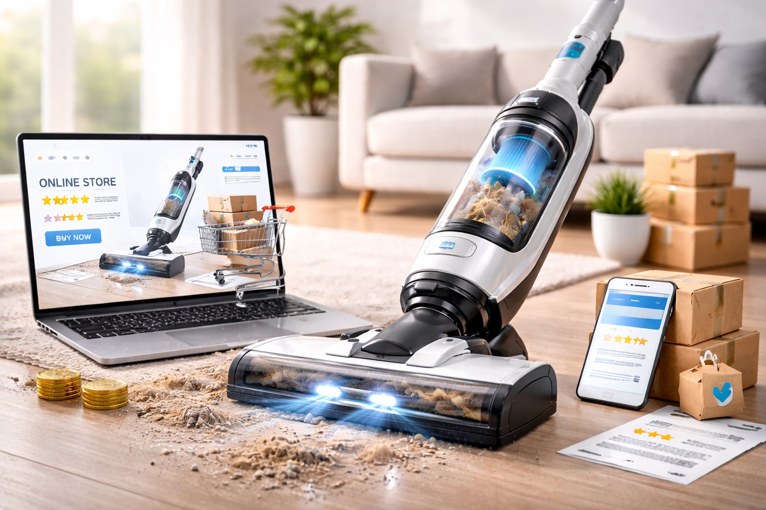 Top-Rated HEPA Vacuum Cleaner – E-Commerce Optimized Design