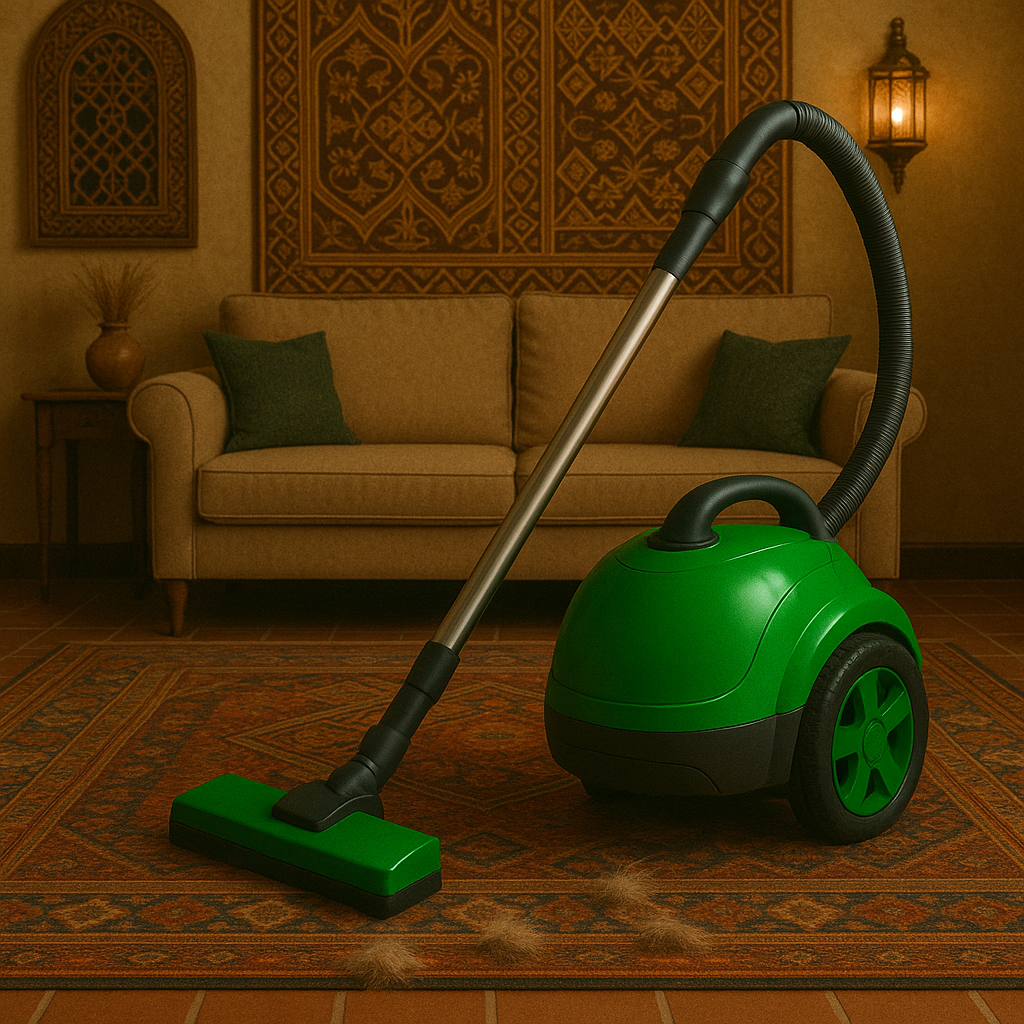 Y12 Eco Green Pet Hair Vacuum Cleaner – Quiet Barrel Vacuum for Oriental Rugs and Carpeted Floors