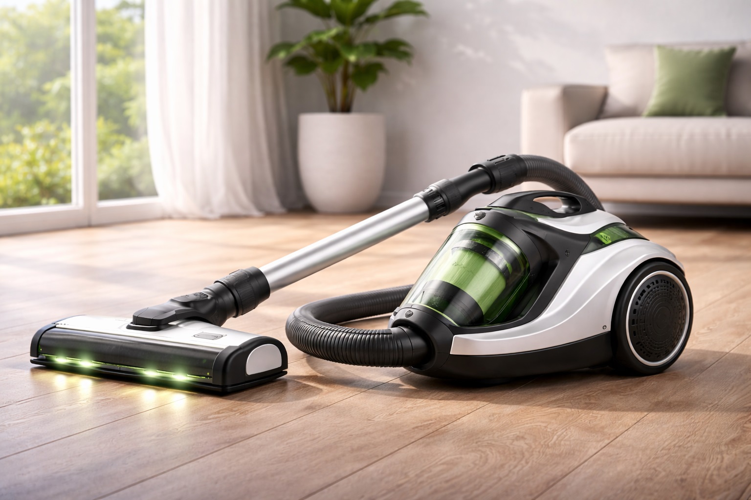 Top Eco Canister Vacuum Cleaner – Quiet, Energy-Saving Performance for Hard Floors & Modern Homes