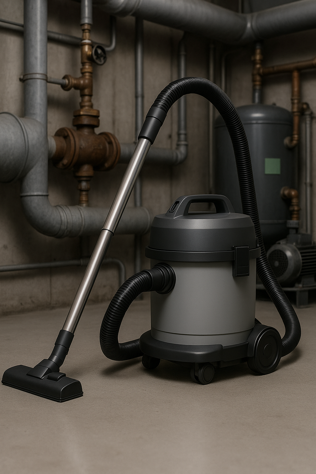 Industrial Dry Vacuum Cleaner for Utility Rooms and Machinery Areas