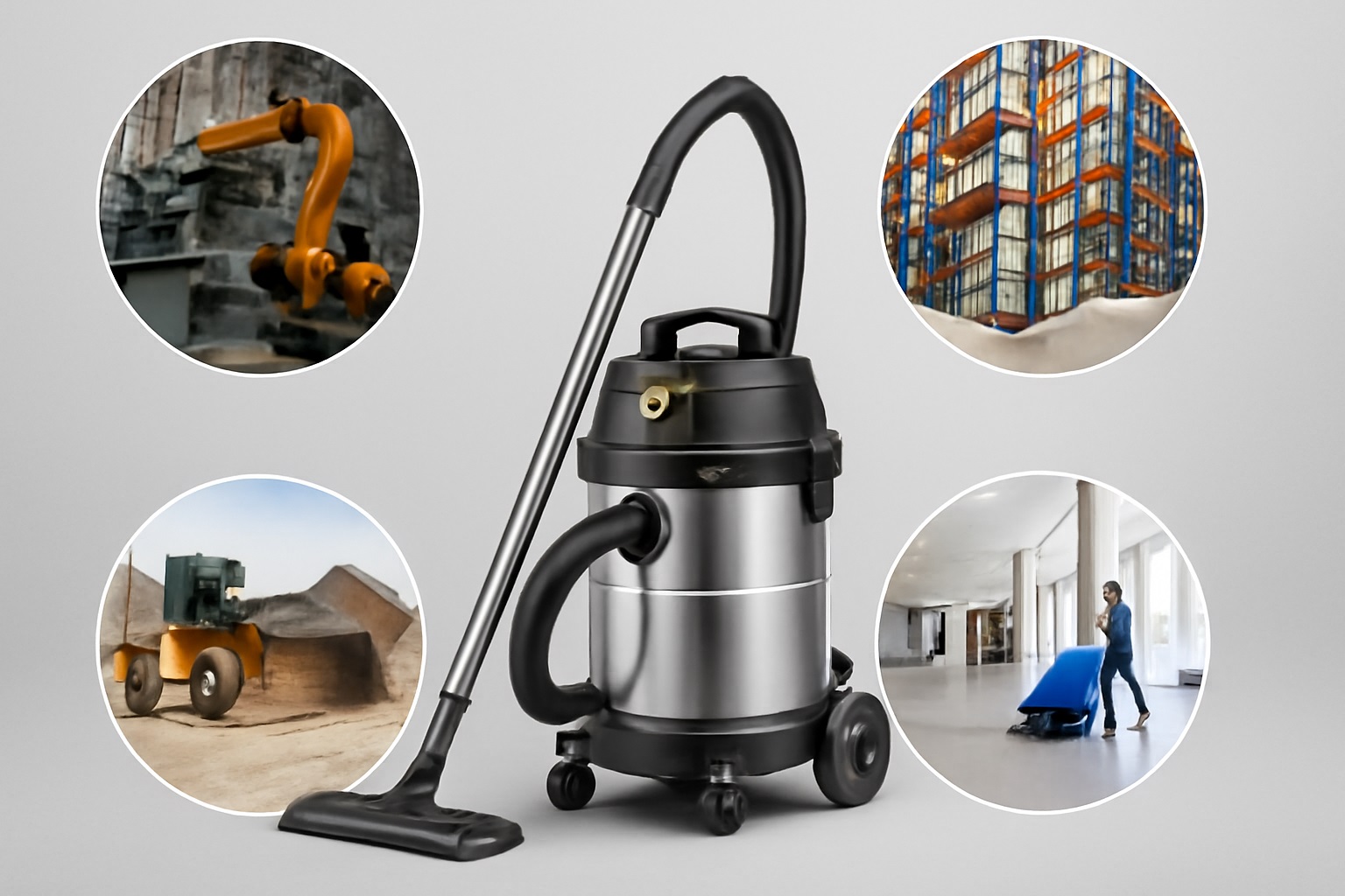 Y13 Budget Industrial Canister Vacuum Cleaner Affordable Factory & Workshop Floor Cleaning Solution