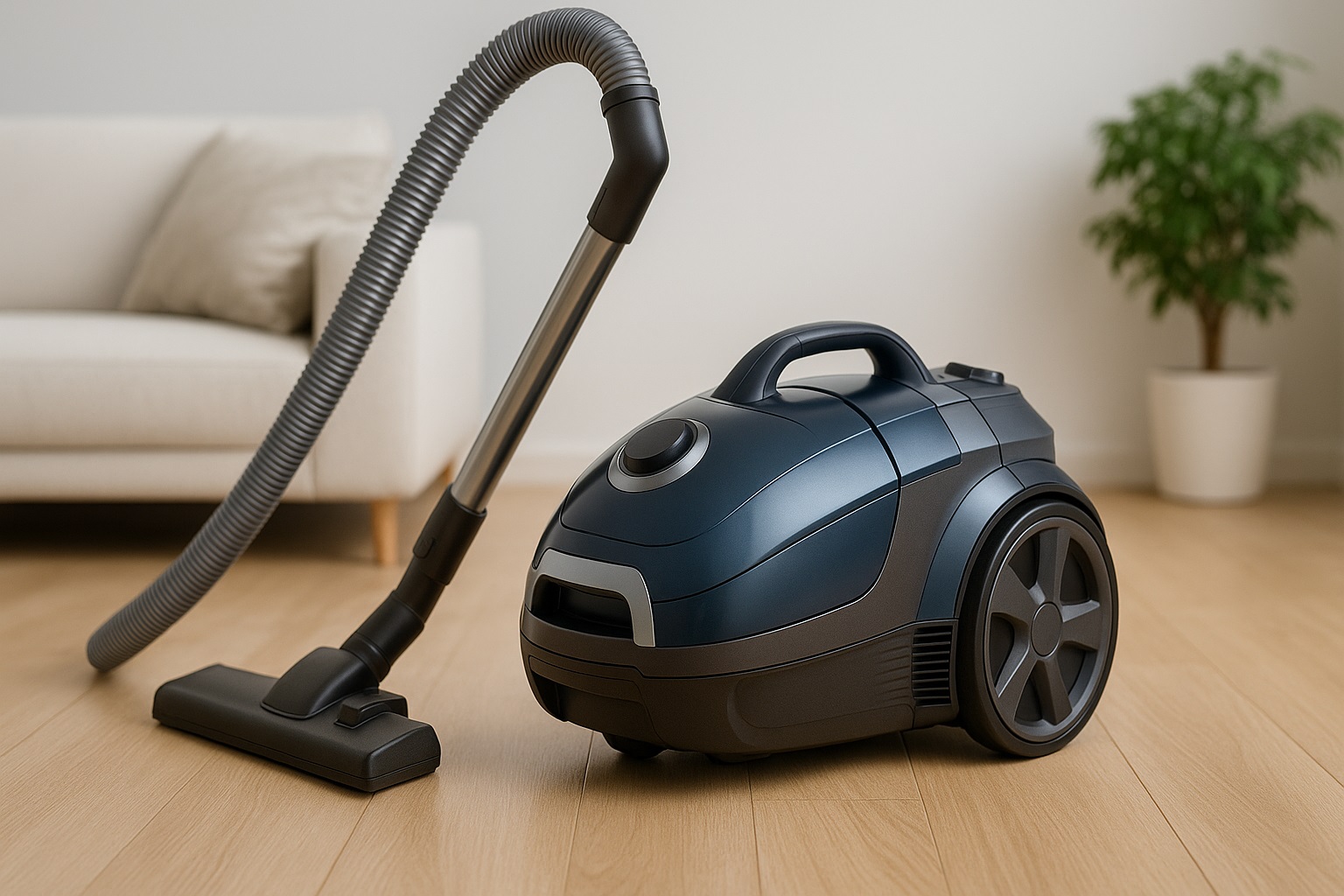 Y13 Powerful Canister Vacuum Cleaner with HEPA Filter and Adjustable Suction for Hardwood and Carpet Cleaning