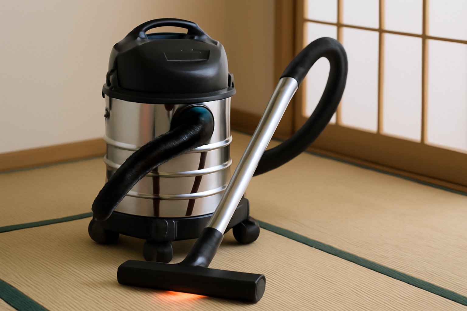 Y13 Tatami Floor Wet Dry Vacuum Cleaner – Compact Stainless Steel Canister for Japanese Rooms