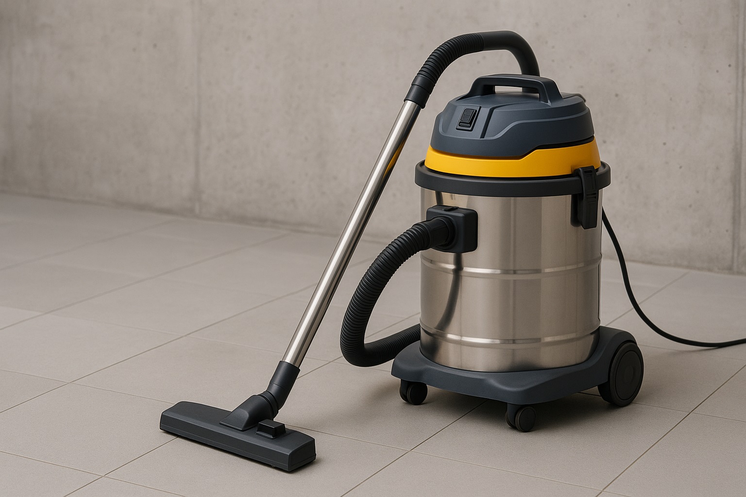 Y14 Industrial Wet and Dry Vacuum Cleaner with Stainless Steel Tank and Powerful Suction for Workshop and Garage Cleaning