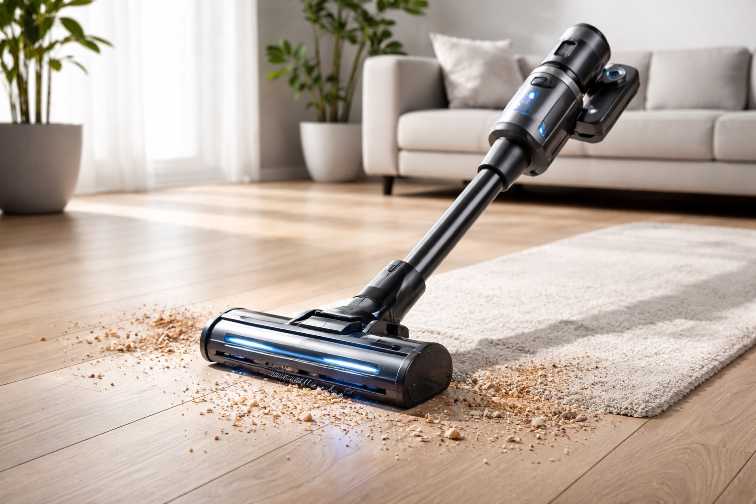 High Suction Cordless Vacuum Cleaner – Lightweight Stick Vacuum for Hardwood Floors & Carpets