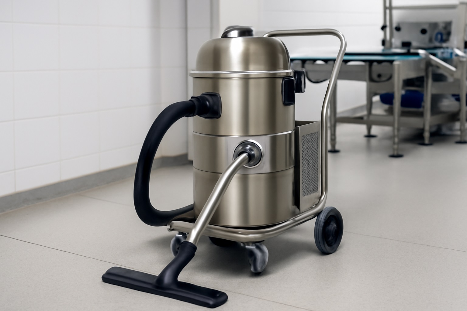 Y1 Stainless Steel Industrial Vacuum Cleaner for Food Processing | GMP Compliant Cleanroom Vacuum System