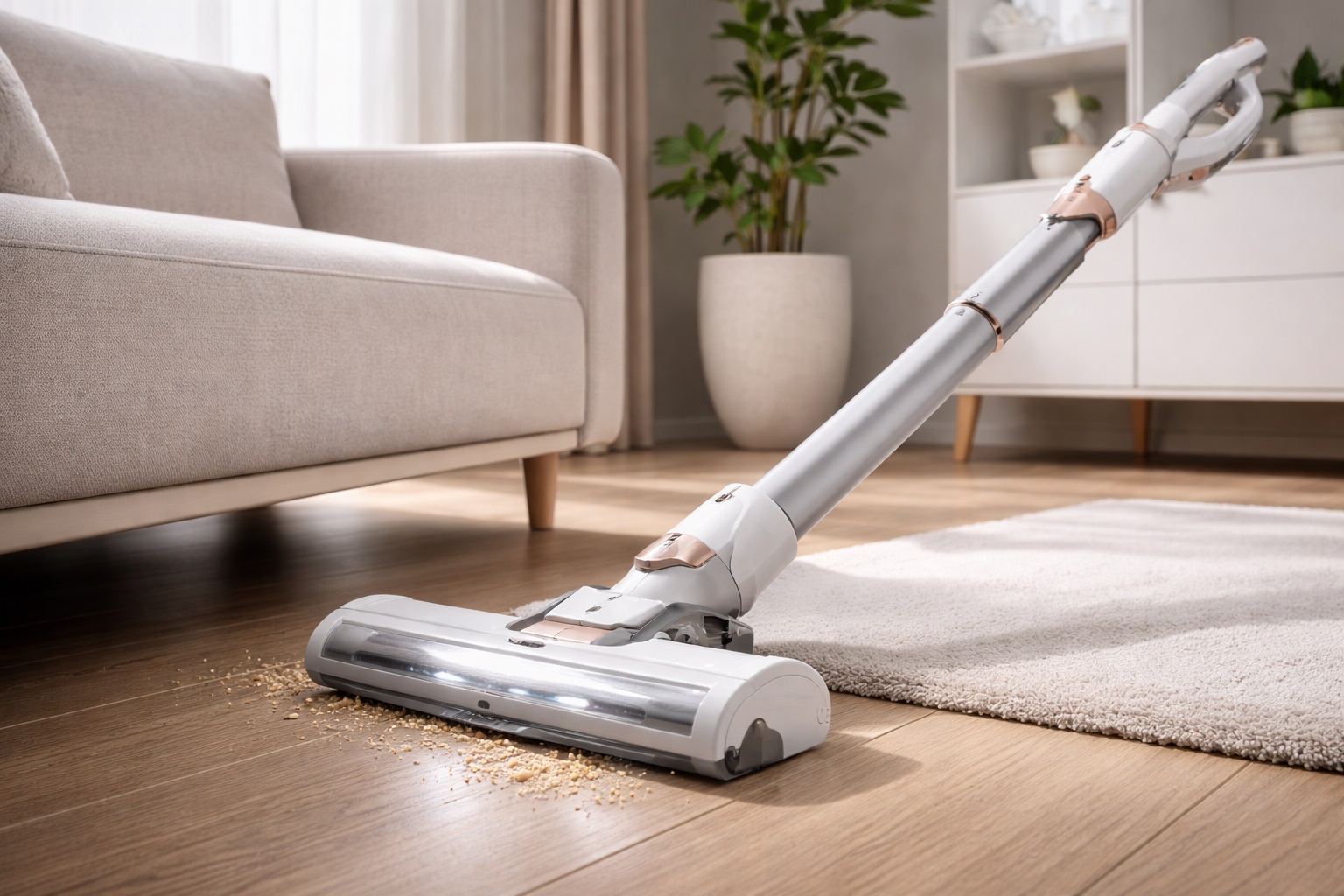 Ultra Quiet Portable Vacuum Cleaner – Lightweight Cordless Stick Vacuum for Apartments & Small Spaces