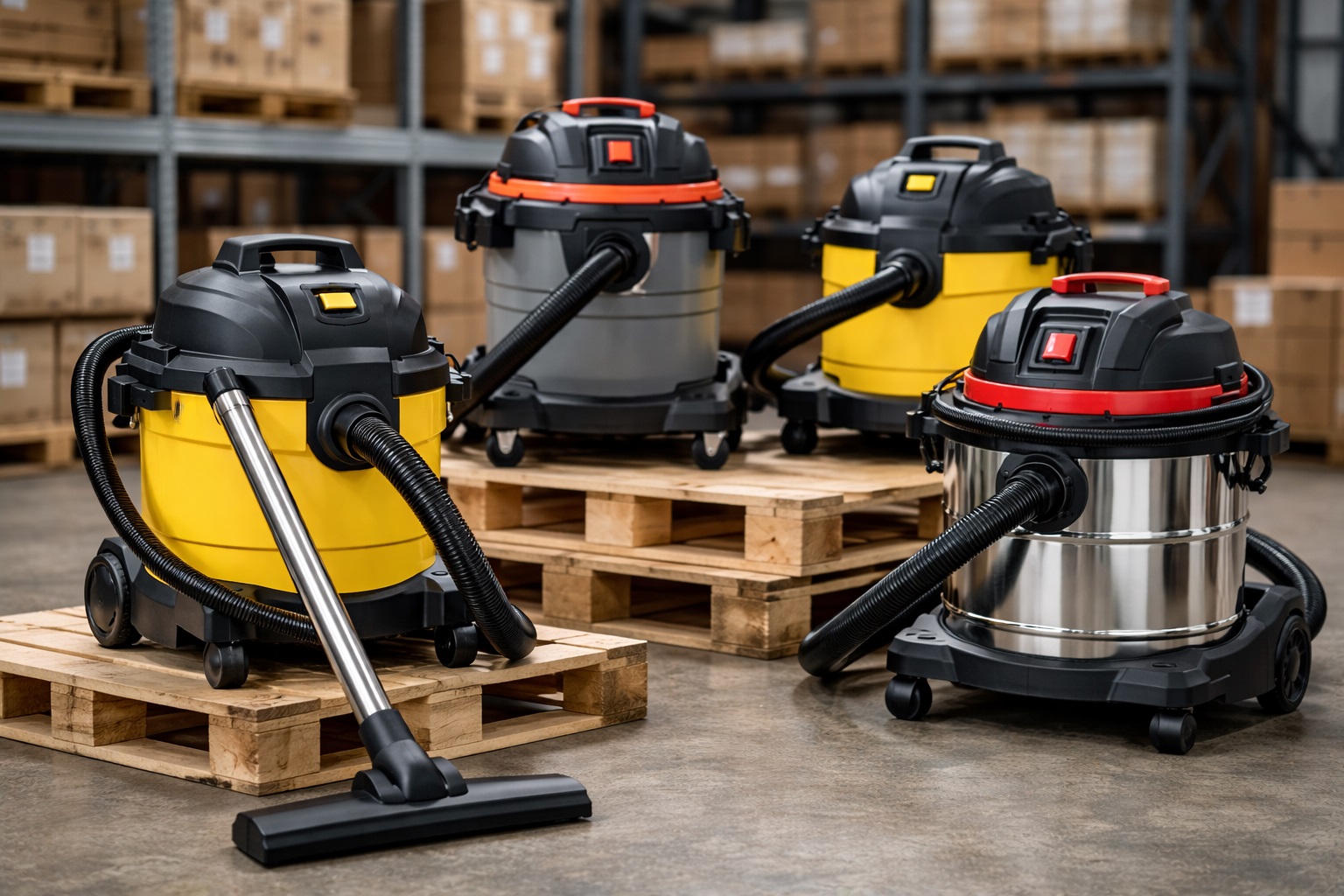 Wet/Dry Barrel Vacuum Cleaner - Industrial Vacuum for Warehouse & Workshop