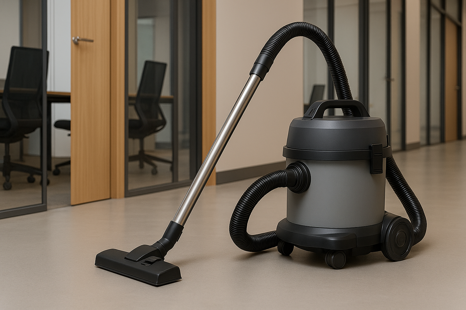 Compact Office Wet and Dry Vacuum Cleaner - Quiet Operation, Dual Suction for Commercial Carpet & Hard Floors