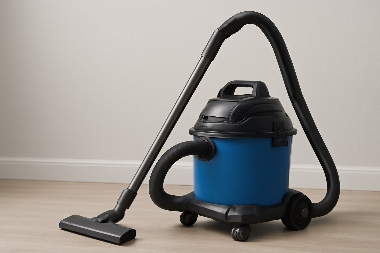 Y3 18L Wet and Dry Blue Barrel Vacuum Cleaner with Powerful Suction and Blower for Home and Garage