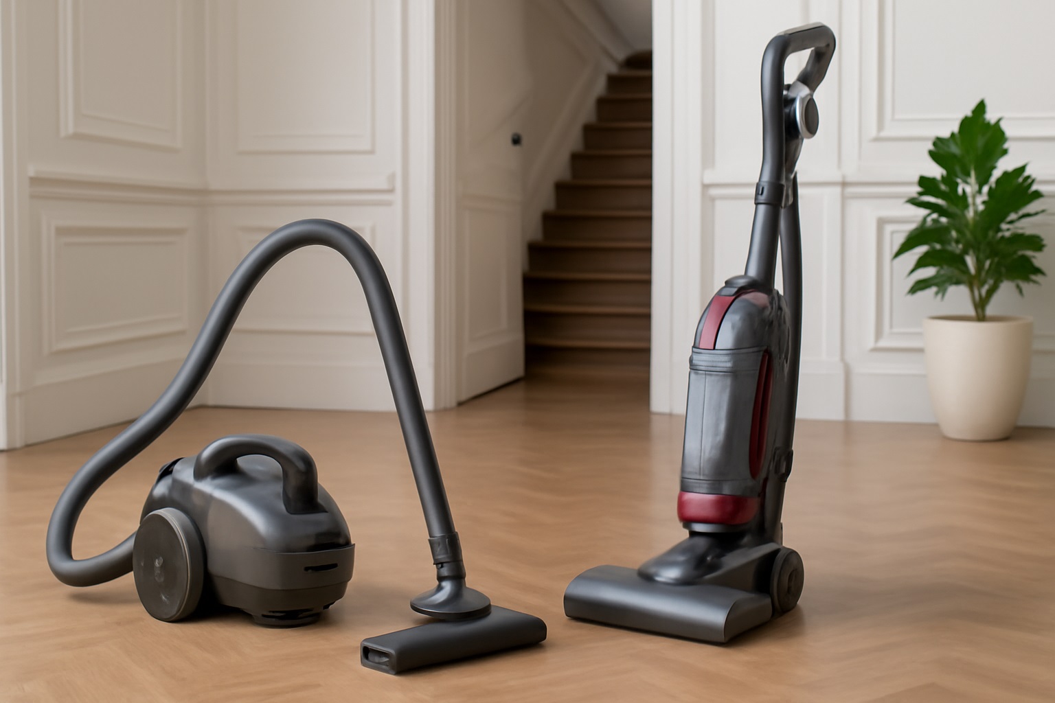 Canister vs Upright Vacuum Cleaner for Large Homes | Compare Powerful Floor Cleaning Solutions