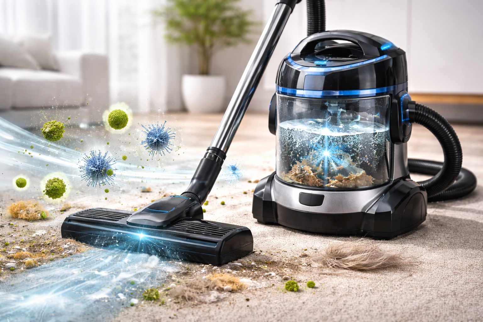 Allergy Relief Wet Dry Vacuum Cleaner – Asthma‑Friendly Water Filtration System