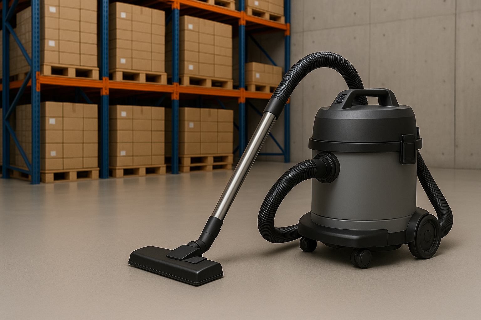 High Capacity Industrial Wet and Dry Vacuum Cleaner for Warehouse & Logistics - Heavy-Duty Dual Suction