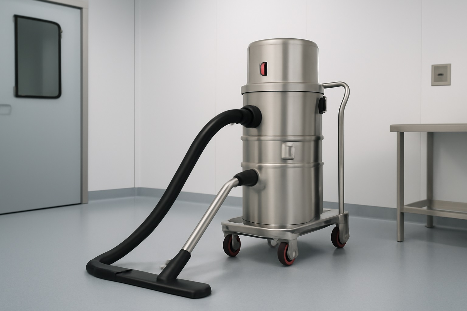 Y4 Cleanroom HEPA Vacuum Cleaner | Stainless Steel Pharmaceutical-Grade Industrial Dust Extractor