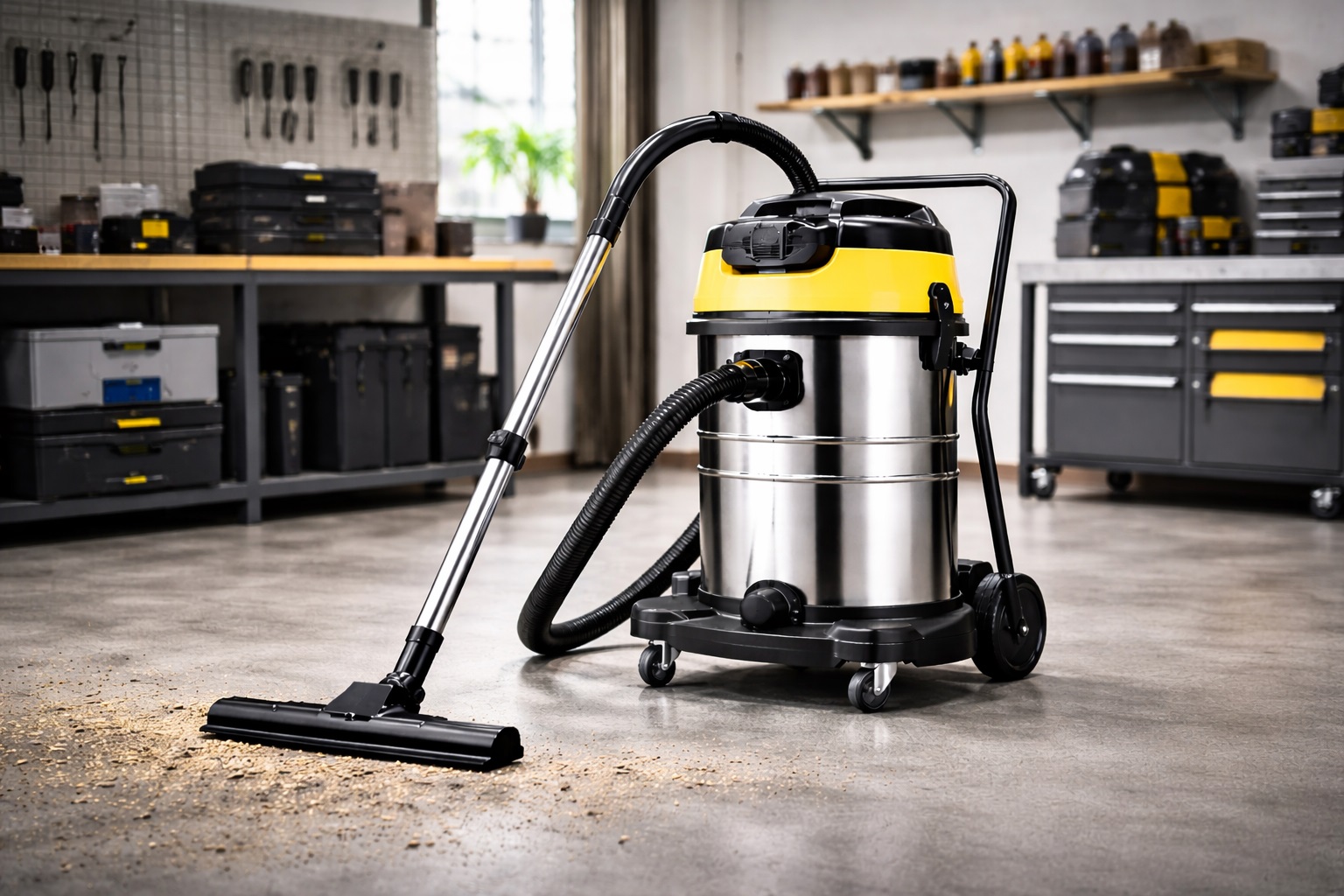 Large Capacity Commercial Drum Vacuum Cleaner Industrial Wet and Dry Drum Vacuum