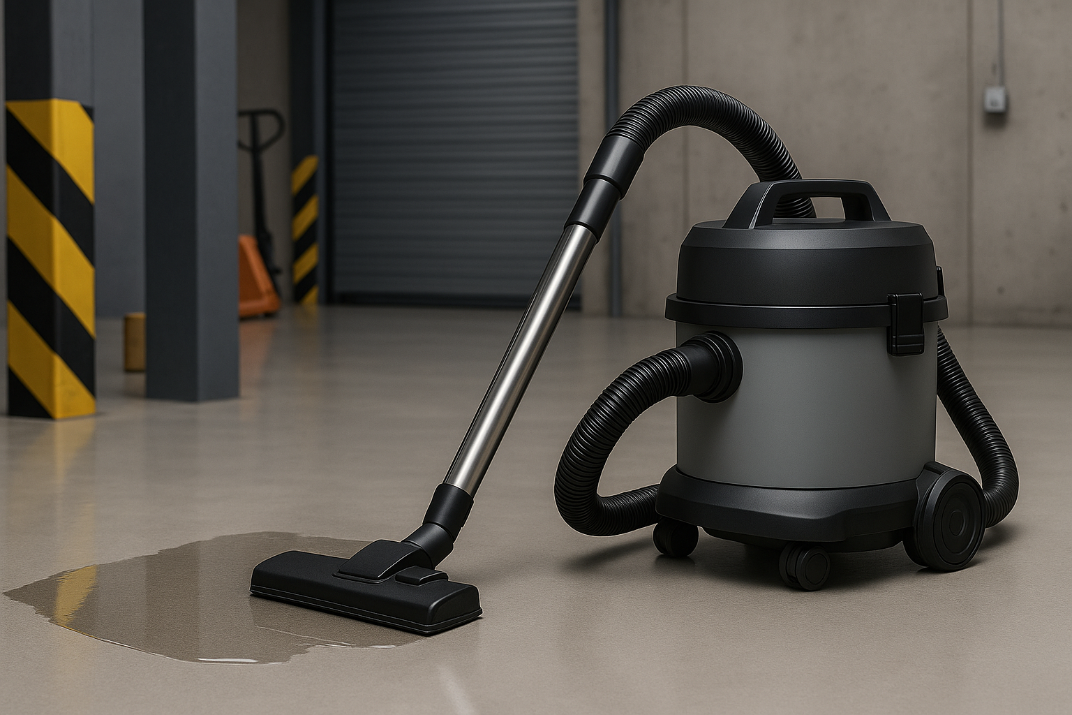 Waterproof Industrial Wet and Dry Vacuum Cleaner for Garage and Workshop Use - Heavy Suction with Liquid Spill Control
