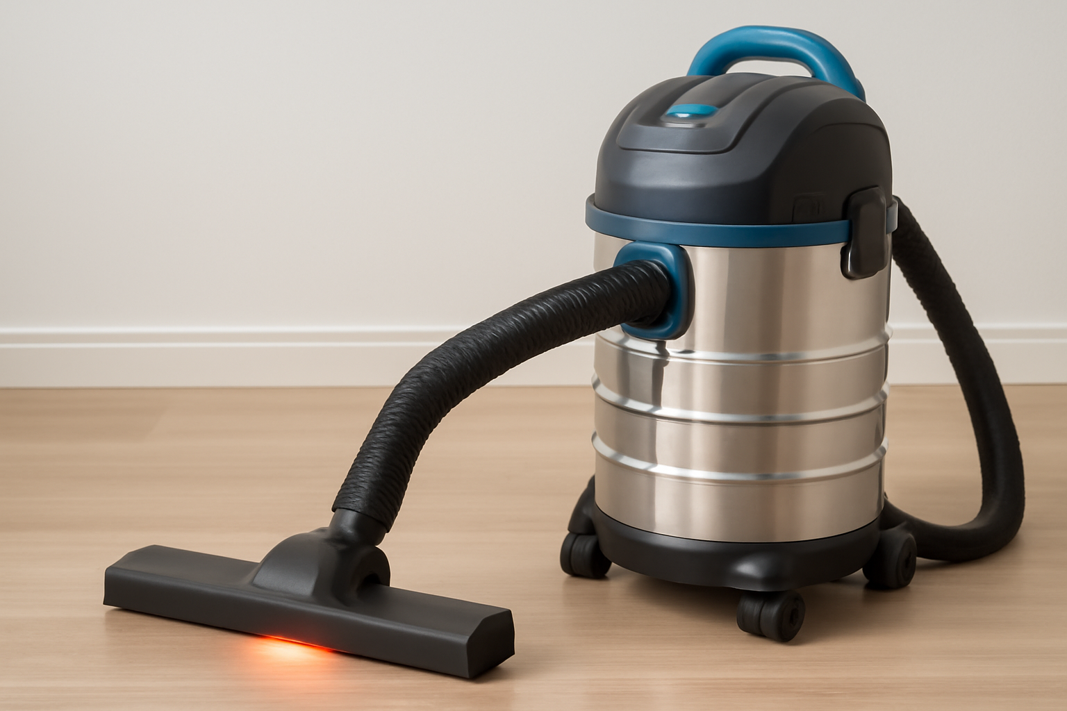 Y5 Portable Wet Dry Vacuum Cleaner with LED Floor Head – Compact Stainless Steel Canister Vacuum for Hardwood and Tile