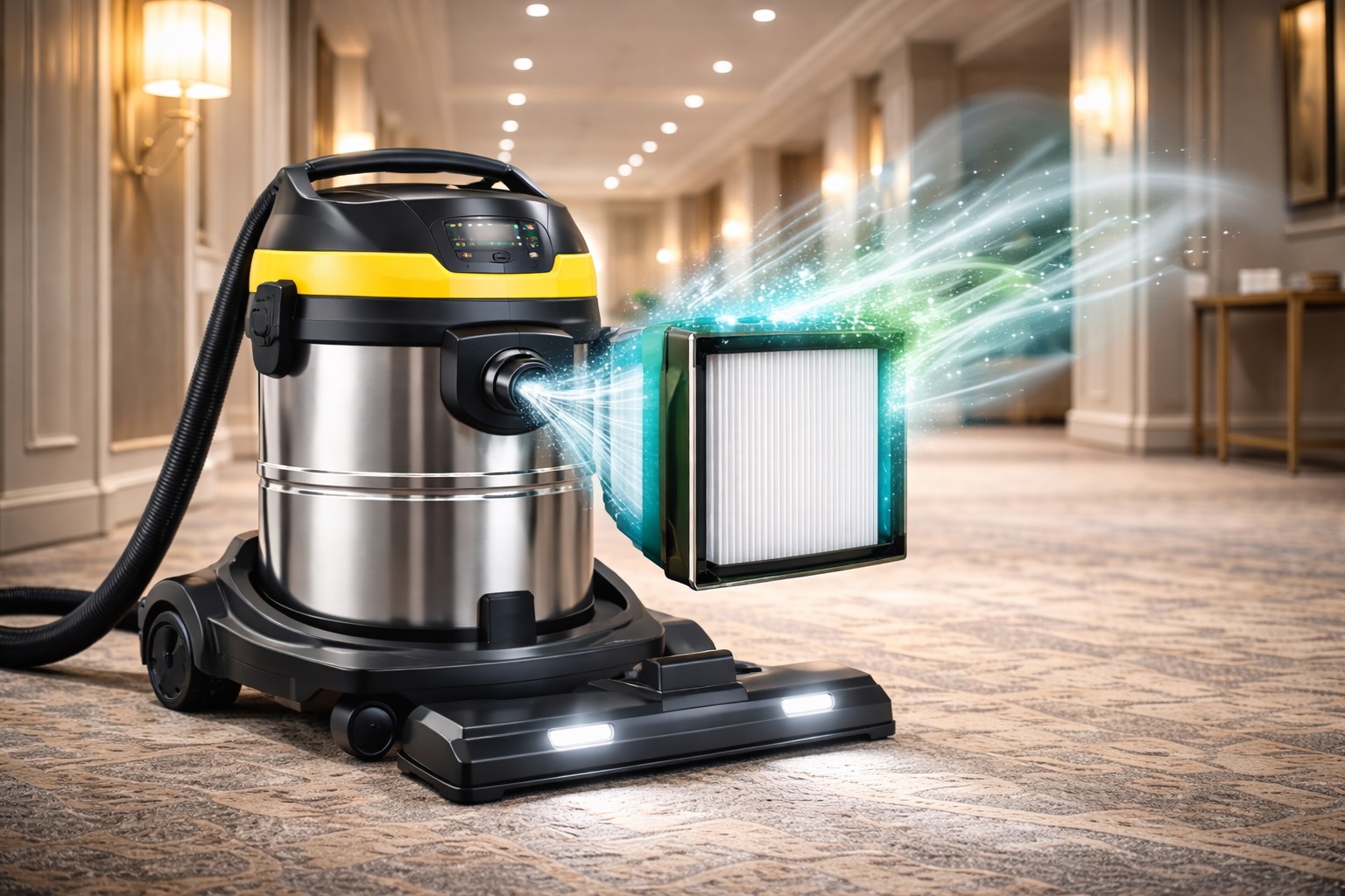 Commercial HEPA Filtration Vacuum Cleaner for Hotels – Powerful, Efficient & Allergy-Free