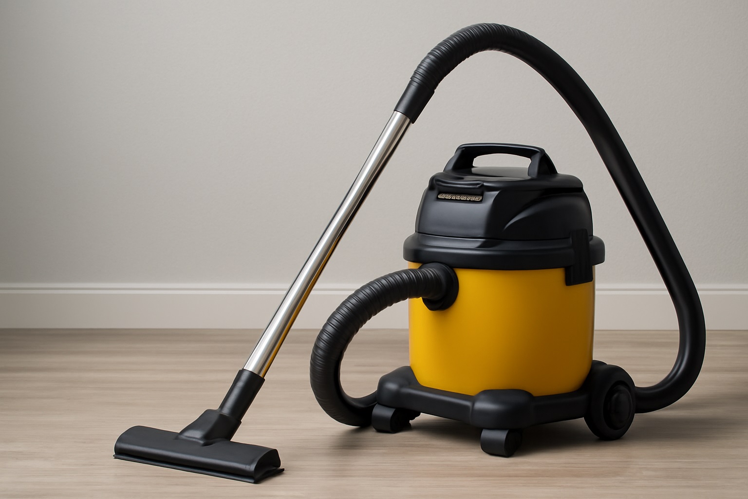 Y6 13L Yellow Dry Barrel Vacuum Cleaner with Stainless Steel Tube for Household and Office Cleaning