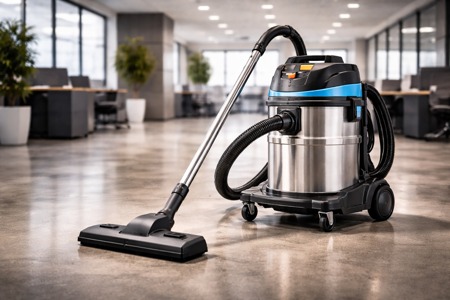 Stainless Steel Commercial Vacuum Cleaner Industrial Wet Dry Vacuum for Office and Facility Cleaning